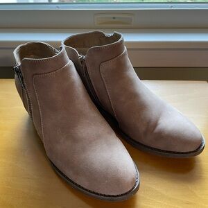 Maurices Tan Ankle Booties with zipper - Size 7
